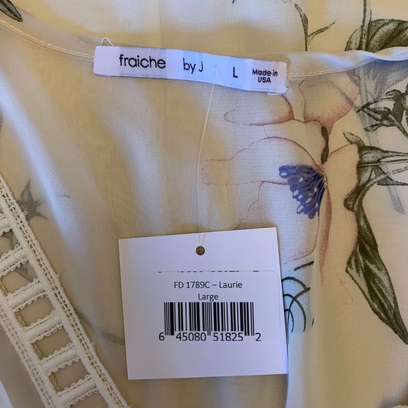 HPπNWT Fraiche by J Floral Chiffon Blouson Dress - Picture 8 of 8